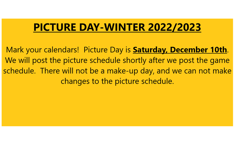 PICTURE DAY-DECEMBER 10TH