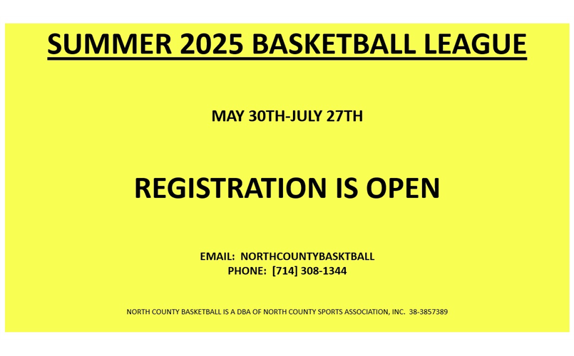 SUMMER 2025 BASKETBALL LEAGUE