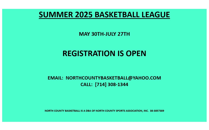 SUMMER 2025 BASKETBALL LEAGUE