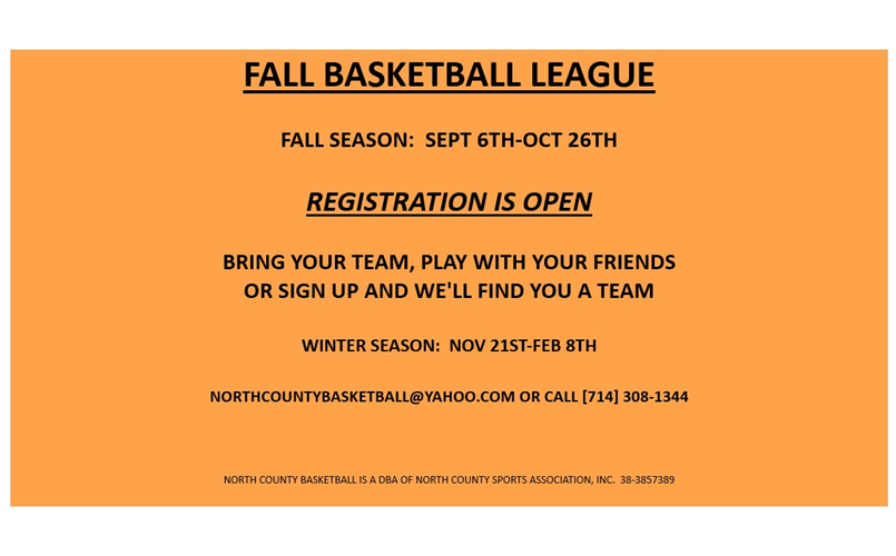 FALL 2025 BASKETBALL LEAGUE