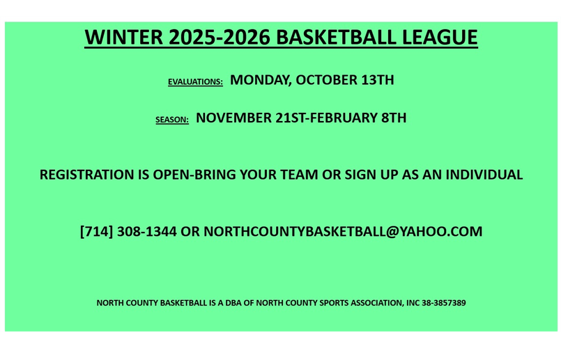 2025-2026 BASKETBALL LEAGUE